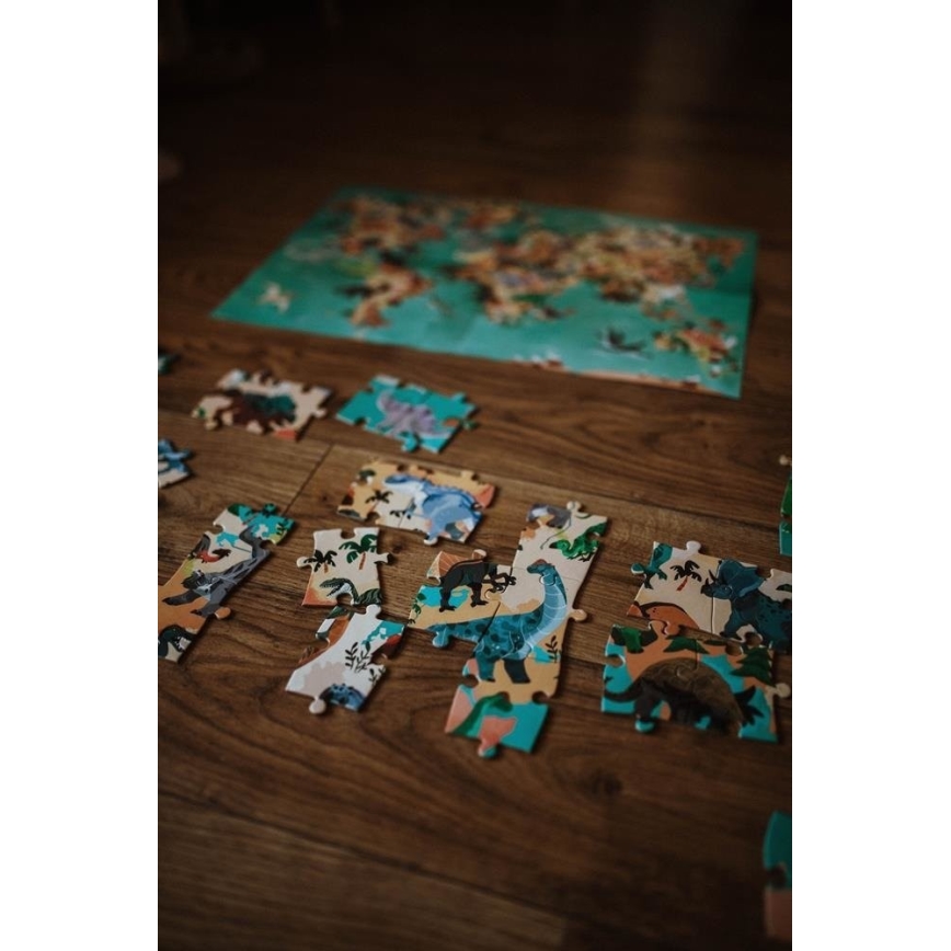 Janod - Puzzle educativo para crianças 200 pcs dinossauros