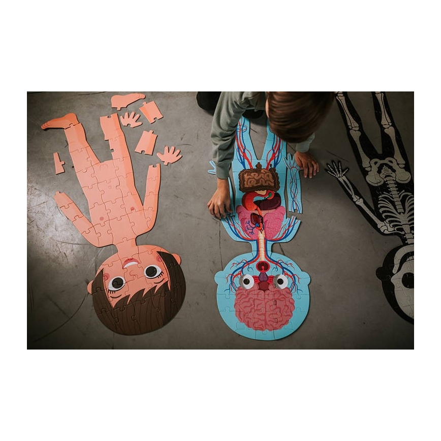 Janod - Quebra-cabeça educativo infantil 225 peças corpo humano