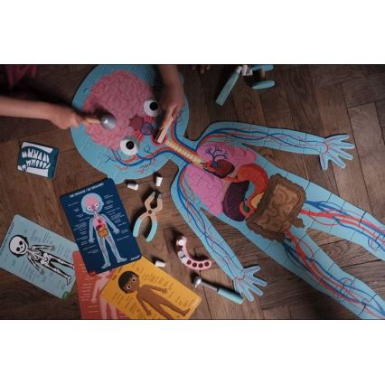 Janod - Quebra-cabeça educativo infantil 225 peças corpo humano
