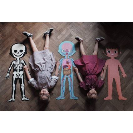 Janod - Quebra-cabeça educativo infantil 225 peças corpo humano