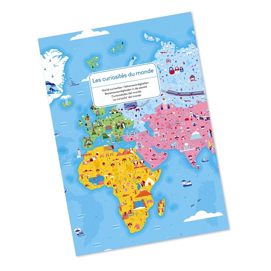 Janod - Quebra-cabeça educativo infantil 350 peças mundo