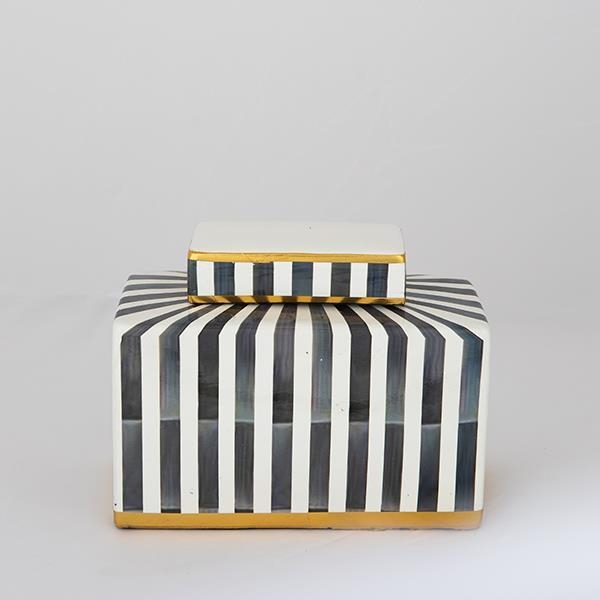 Jarra de cerâmica 20,5x16x9 cm azul/branco/preto