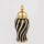 Jarra de cerâmica 36,5x16 cm dourado/preto