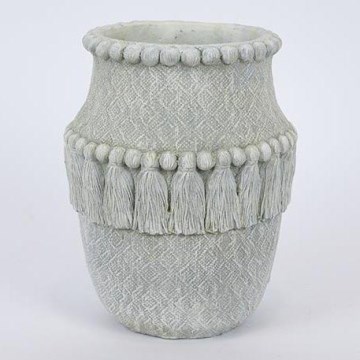 Jarro decorativo cinzento 25,5x20,5 cm