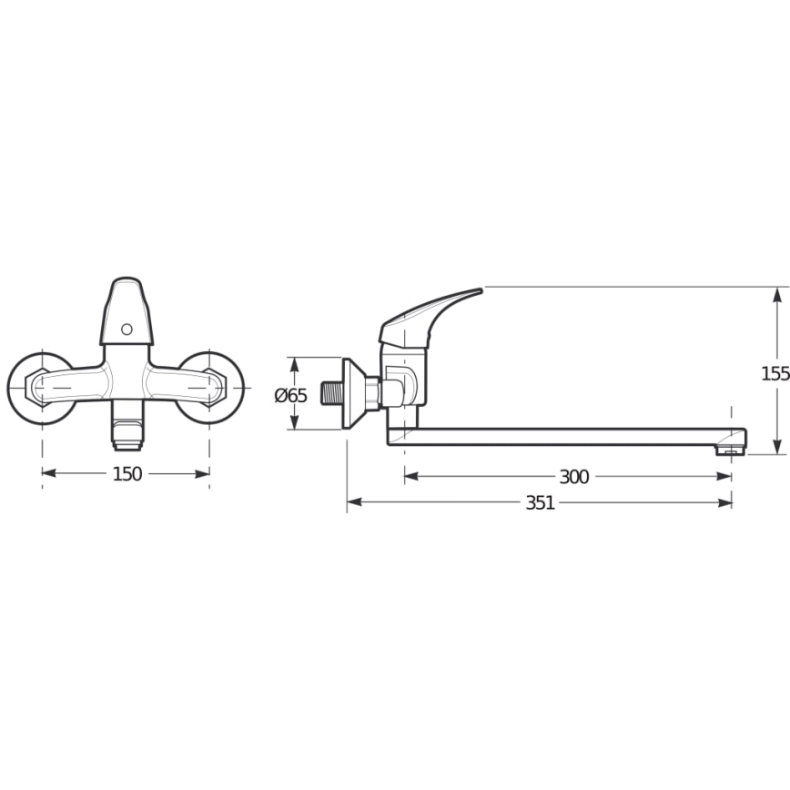 JIKA H3111N70042401 - Misturadora para lavatório TALAS 15,5 cm cromo brilhante