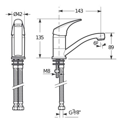 JIKA H3511N10042201 - Misturadora de cozinha TALAS 13,5 cm cromo brilhante