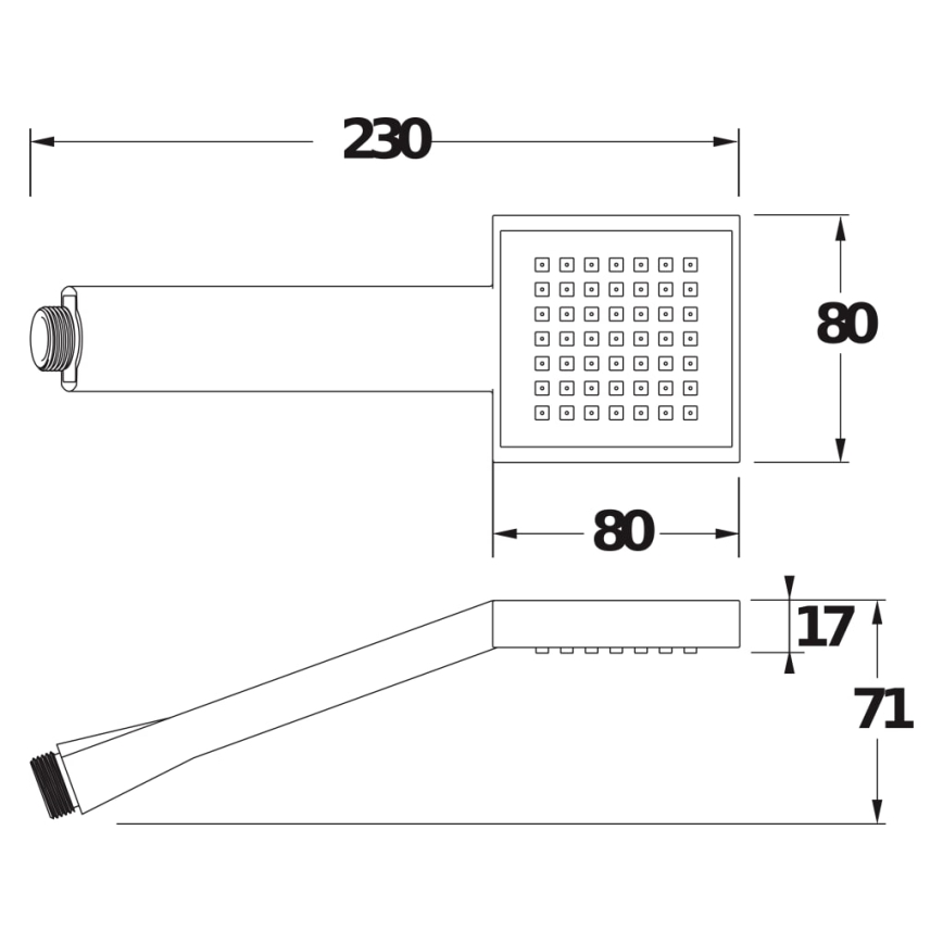 JIKA H3614200040411 - Chuveiro de mão CUBITO cromo brilhante