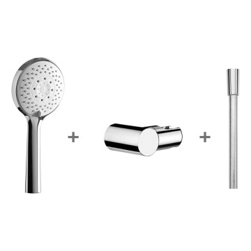 JIKA H3651X00043621 - Conjunto de chuveiro CUBITO cromo brilhante