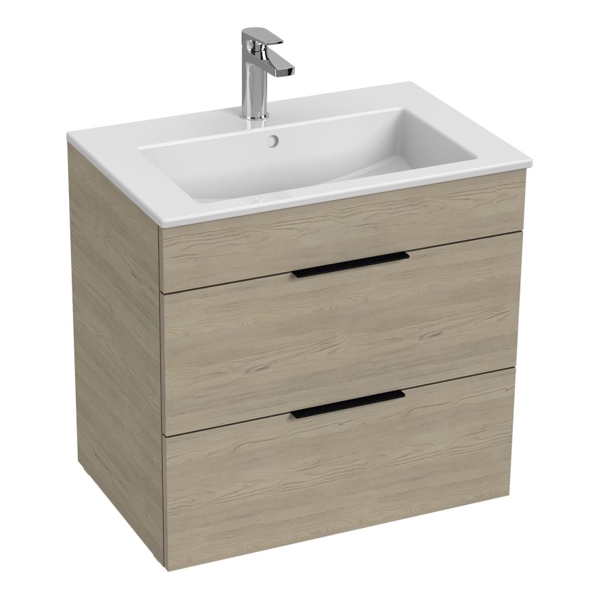 JIKA H4536021765141 - Móvel de casa de banho com lavatório CUBE 60,7x65 cm freixo