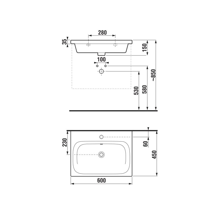 JIKA H8127130001041 - Lavatório suspenso MIO 60x45 cm cerâmica/branco