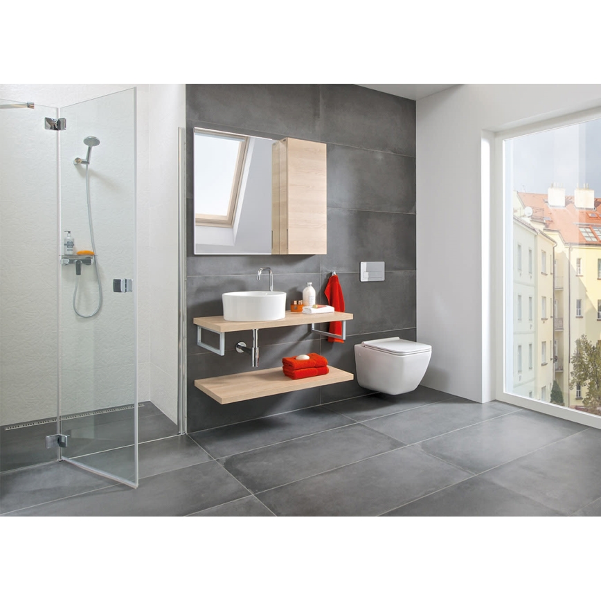 JIKA H8184200001121 - Lavatório de bancada CUBITO diâmetro 40 cm cerâmica/branco