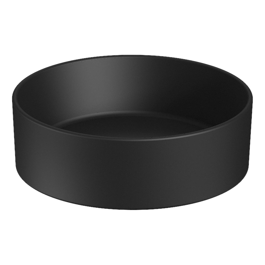 JIKA H8184207161121 - Lavatório de bancada CUBITO diâmetro 40 cm cerâmica/preto mate