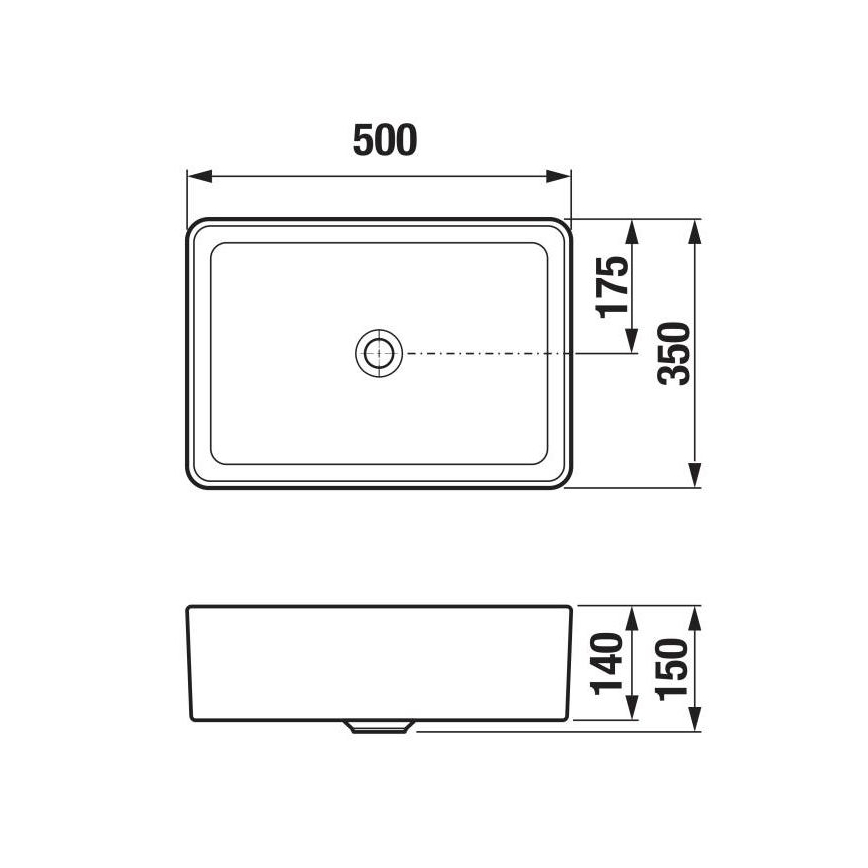 JIKA H8184237161121 - Lavatório de encostar CUBITO 50x35 cm cerâmica/preto mate