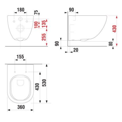JIKA H8207140000001 - Sanita suspensa MIO cerâmica/branca