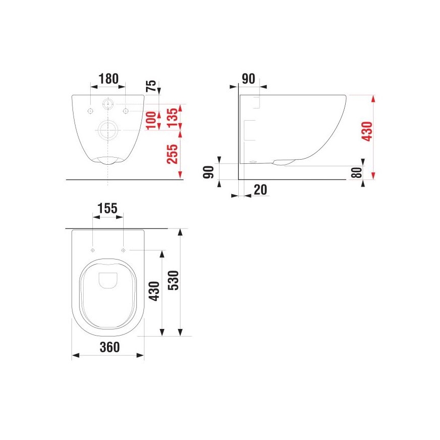 JIKA H8207140000001 - Sanita suspensa MIO cerâmica/branca