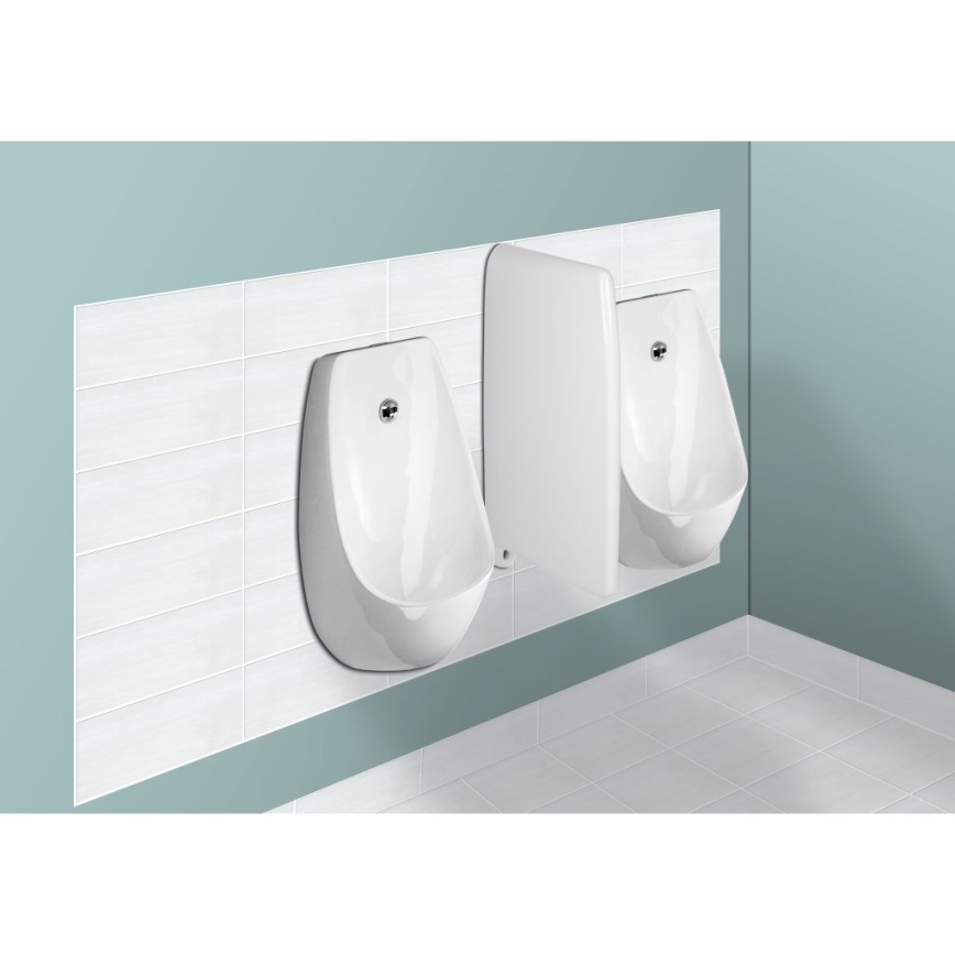 JIKA H8411010004871 - Urinol com sensor DOMINO 24V, entrada traseira, saída traseira, cerâmica/branco