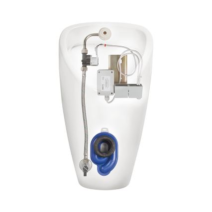 JIKA H8430700004901 - Urinol com sensor GOLEM 230V, entrada interna, saída traseira, cerâmica/branco