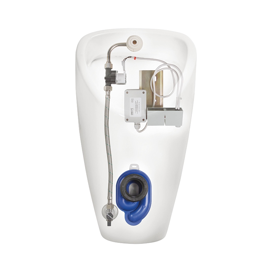 JIKA H8430700004901 - Urinol com sensor GOLEM 230V, entrada interna, saída traseira, cerâmica/branco