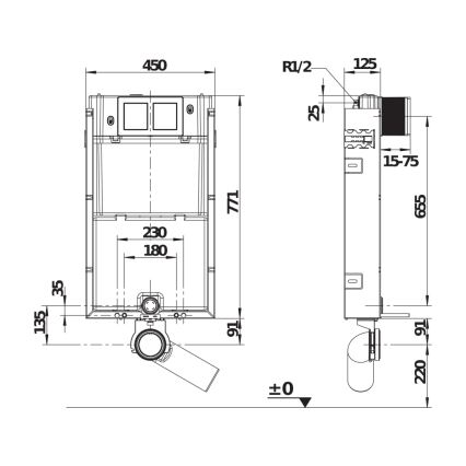 JIKA H8956510000001 - Módulo embutido para sanita suspensa
