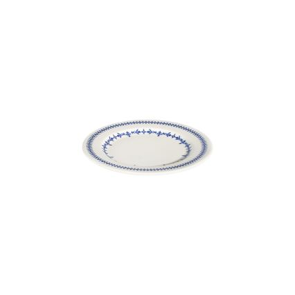 Jogo de jantar 24 peças branco/azul/porcelana