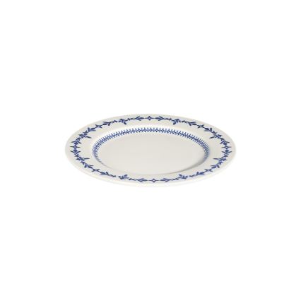 Jogo de jantar 24 peças branco/azul/porcelana