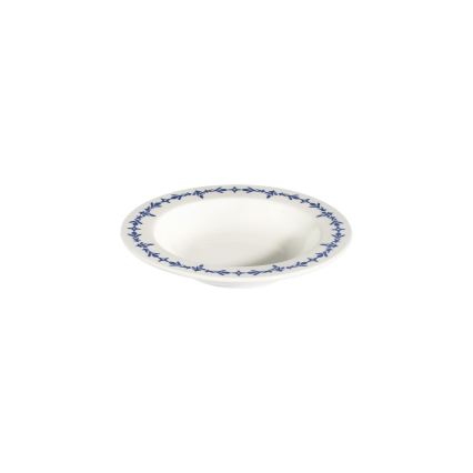 Jogo de jantar 24 peças branco/azul/porcelana