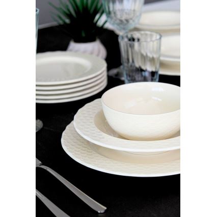 Jogo de jantar 24 peças branco/porcelana