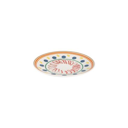 Jogo de jantar 24 peças colorido/porcelana