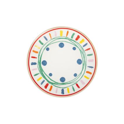 Jogo de jantar 24 peças colorido/porcelana