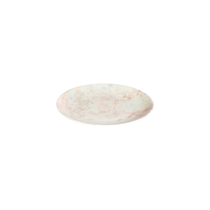 Jogo de jantar 24 peças rosa/bege/porcelana