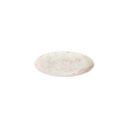 Jogo de jantar 24 peças rosa/bege/porcelana