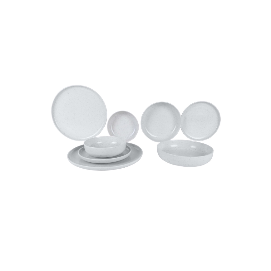 Jogo de jantar 8 peças bege/porcelana