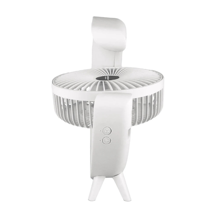 JOHNSON - Ventilador de Secretária Recarregável LED RGB Multicor/5W/3,7V 1200 mAh Ø 14 cm branco