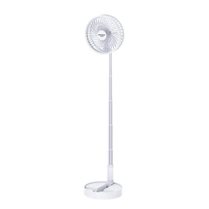 JOHNSON - Ventilador de mesa recarregável GIRAFFA 5W/3,7V 1200 mAh Ø 20 cm branco