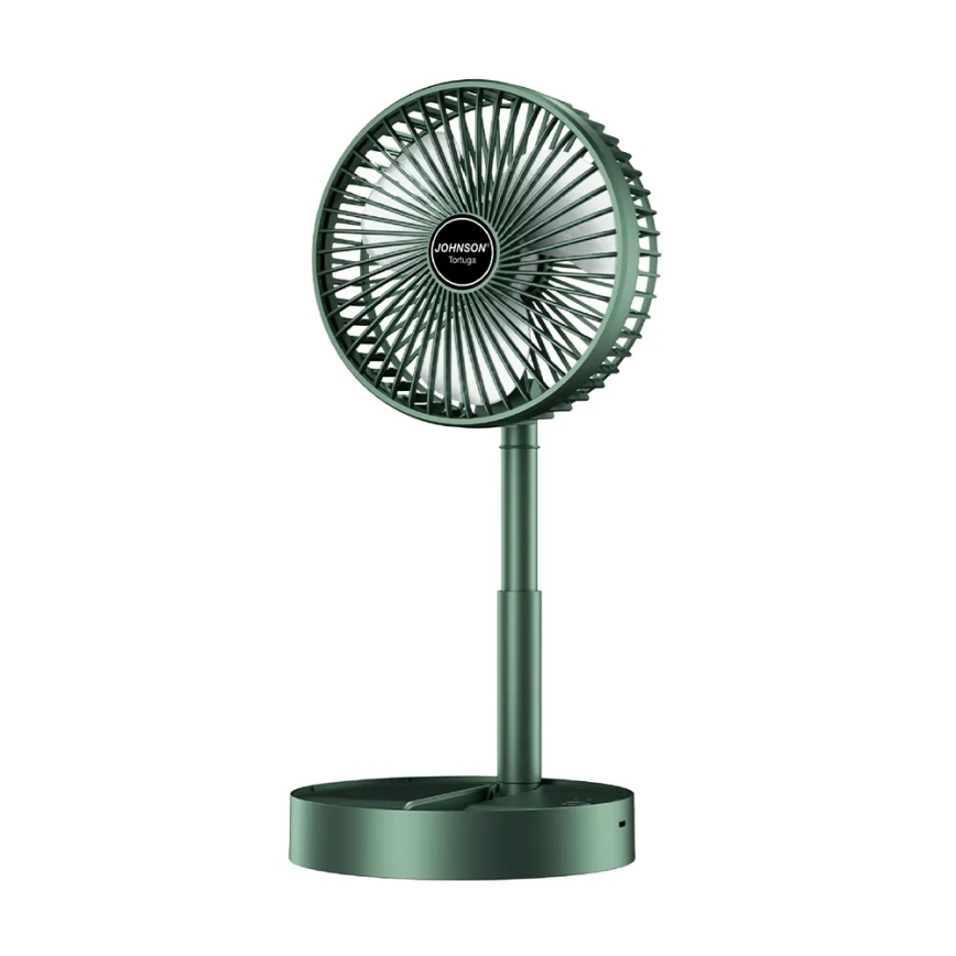 JOHNSON - Ventilador de mesa recarregável TORTUGA 5W/3,7V 1200 mAh Ø 16,5 cm verde