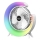 JOHNSON - Ventilador de Secretária Recarregável LED RGB Multicor/5W/3,7V 1200 mAh Ø 14 cm branco