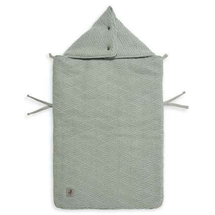 Jollein - Saco para assento de automóvel fleece RIVER KNIT 42x82 cm Ash Green