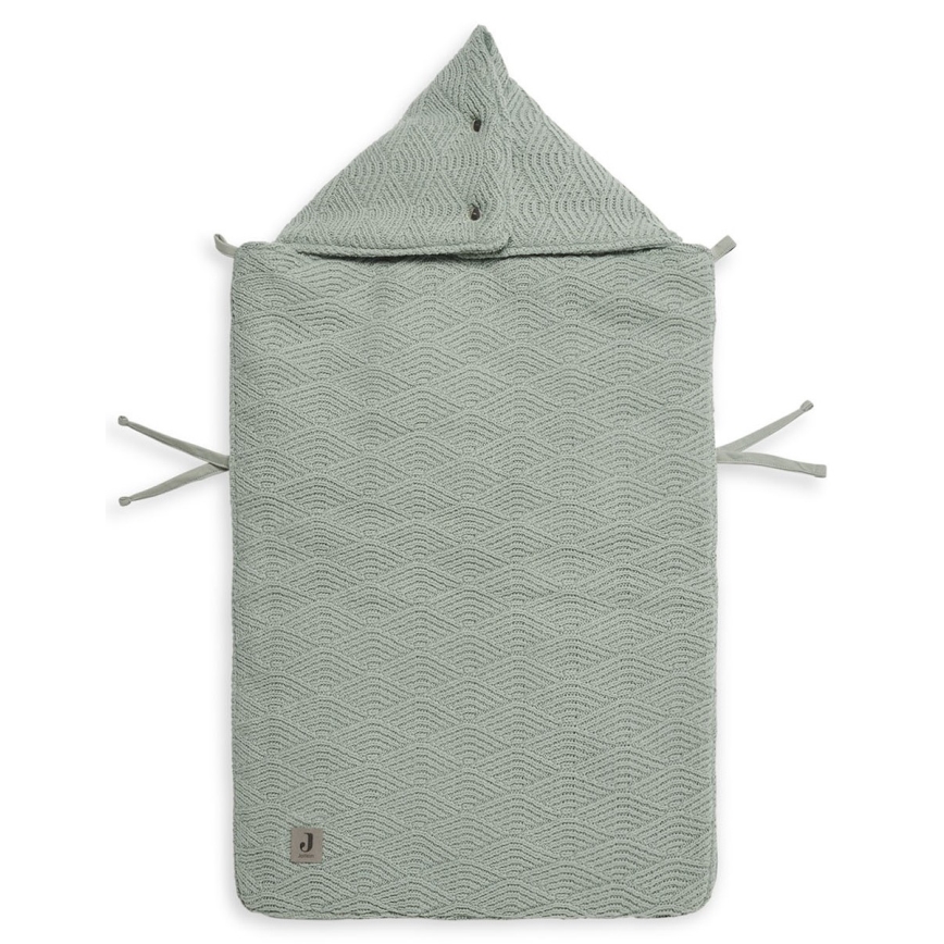 Jollein - Saco para assento de automóvel fleece RIVER KNIT 42x82 cm Ash Green