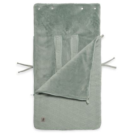 Jollein - Saco para assento de automóvel fleece RIVER KNIT 42x82 cm Ash Green