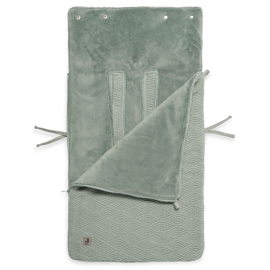 Jollein - Saco para assento de automóvel fleece RIVER KNIT 42x82 cm Ash Green