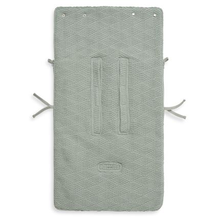 Jollein - Saco para assento de automóvel fleece RIVER KNIT 42x82 cm Ash Green