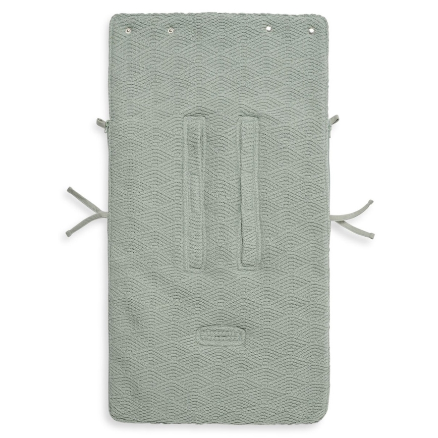 Jollein - Saco para assento de automóvel fleece RIVER KNIT 42x82 cm Ash Green