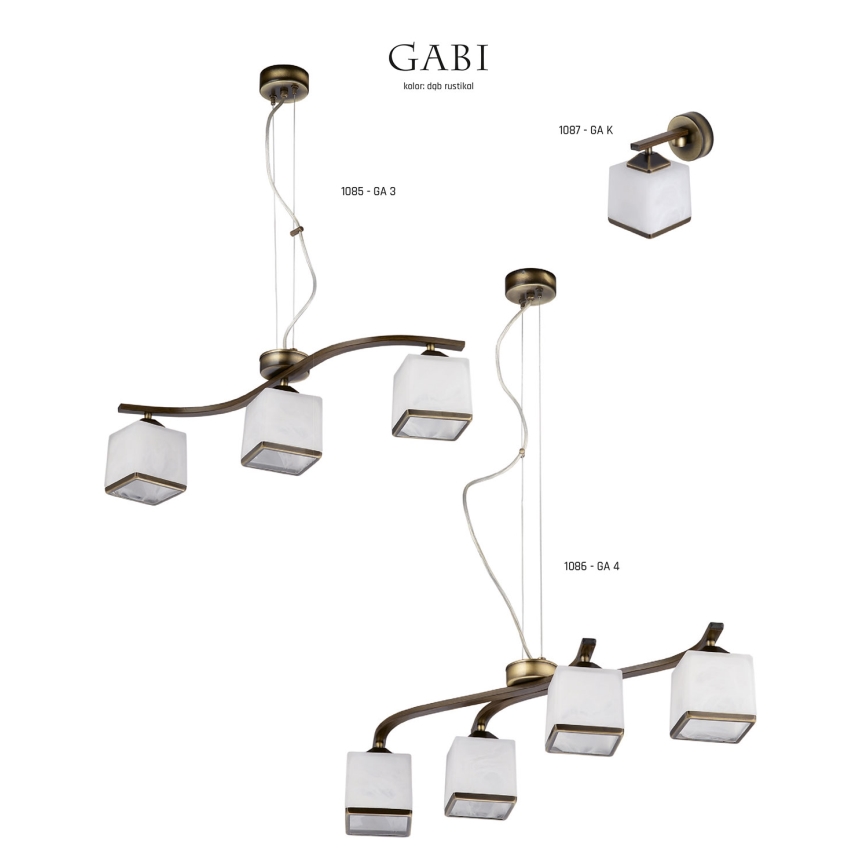 Jupiter 1085 - GA3 - Candelabro pendente GABI 3xE27/40W/230V