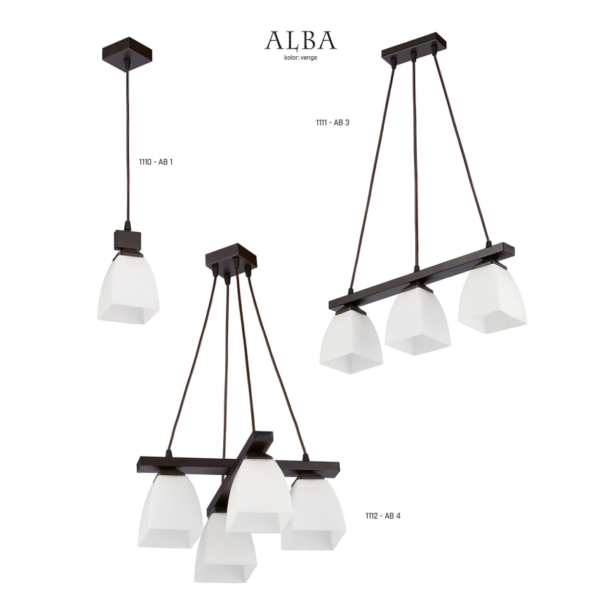 Jupiter 1111 - AB3 - Candelabro pendente ALBA 3xE27/60W/230V