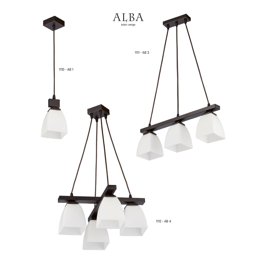 Jupiter 1112 - AB4 - Candelabro pendente ALBA 4xE27/60W/230V