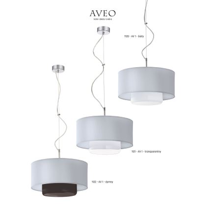 Jupiter - 1122 - Luz pendente AVEO 1xE27/80W/230V