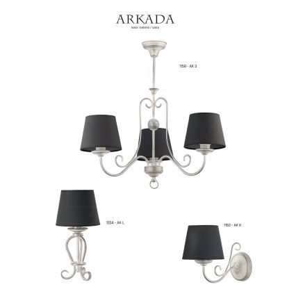 Jupiter 1158 - AK 3 - Luz pendente ARKADA 3xE27/60W/230V