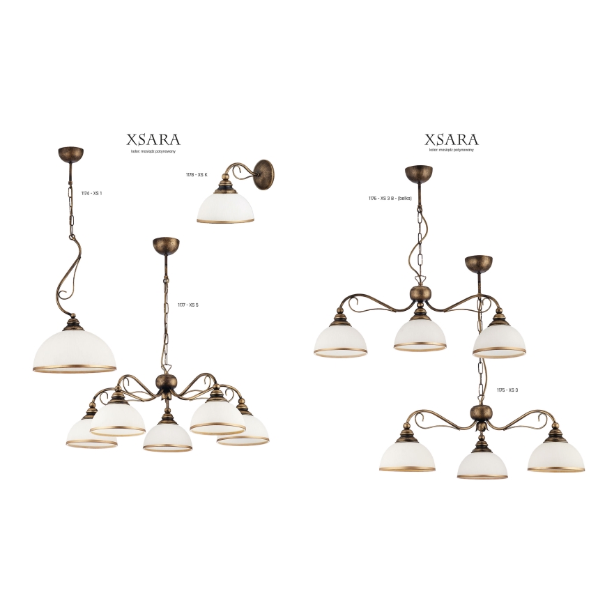 Jupiter 1175 - XS3 - Luminária suspensa XSARA 3xE27/60W/230V