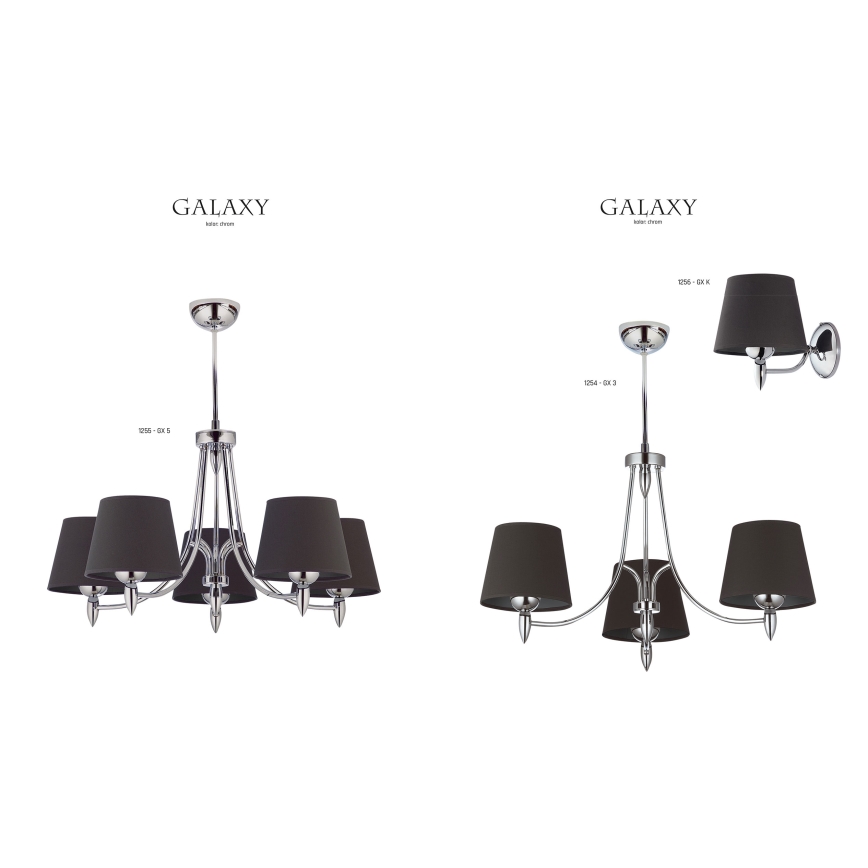 Jupiter 1254 - GX 3 - Candelabro pendente GALAXY 3xE27/60W/230V