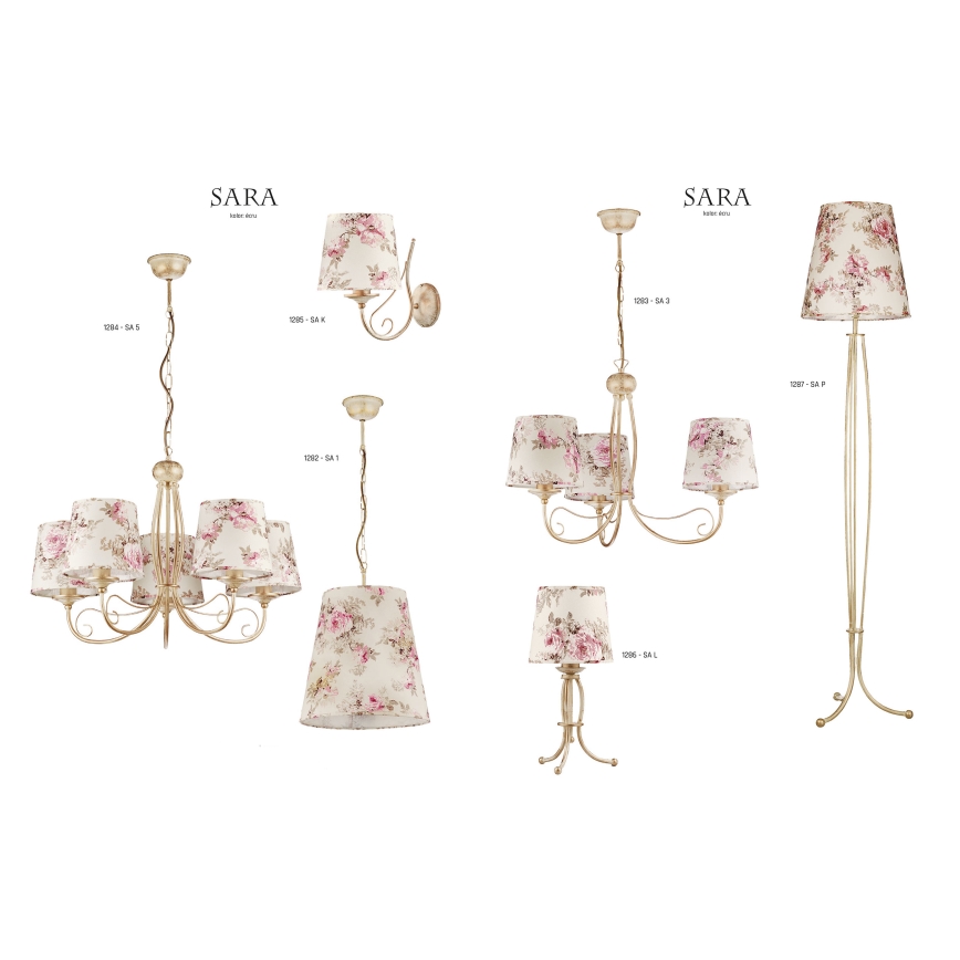 JUPITER 1282-SA1 - Luz pendente SARA 1xE27/60W